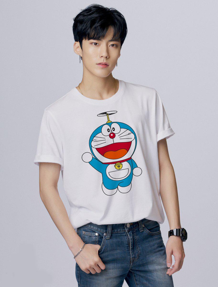 [HCM]Áo thun Nam in hình Doraemon và chong chóng tre - Cotton Thun Phong Cách Cá Tính - Cực Chất Và Đẹp