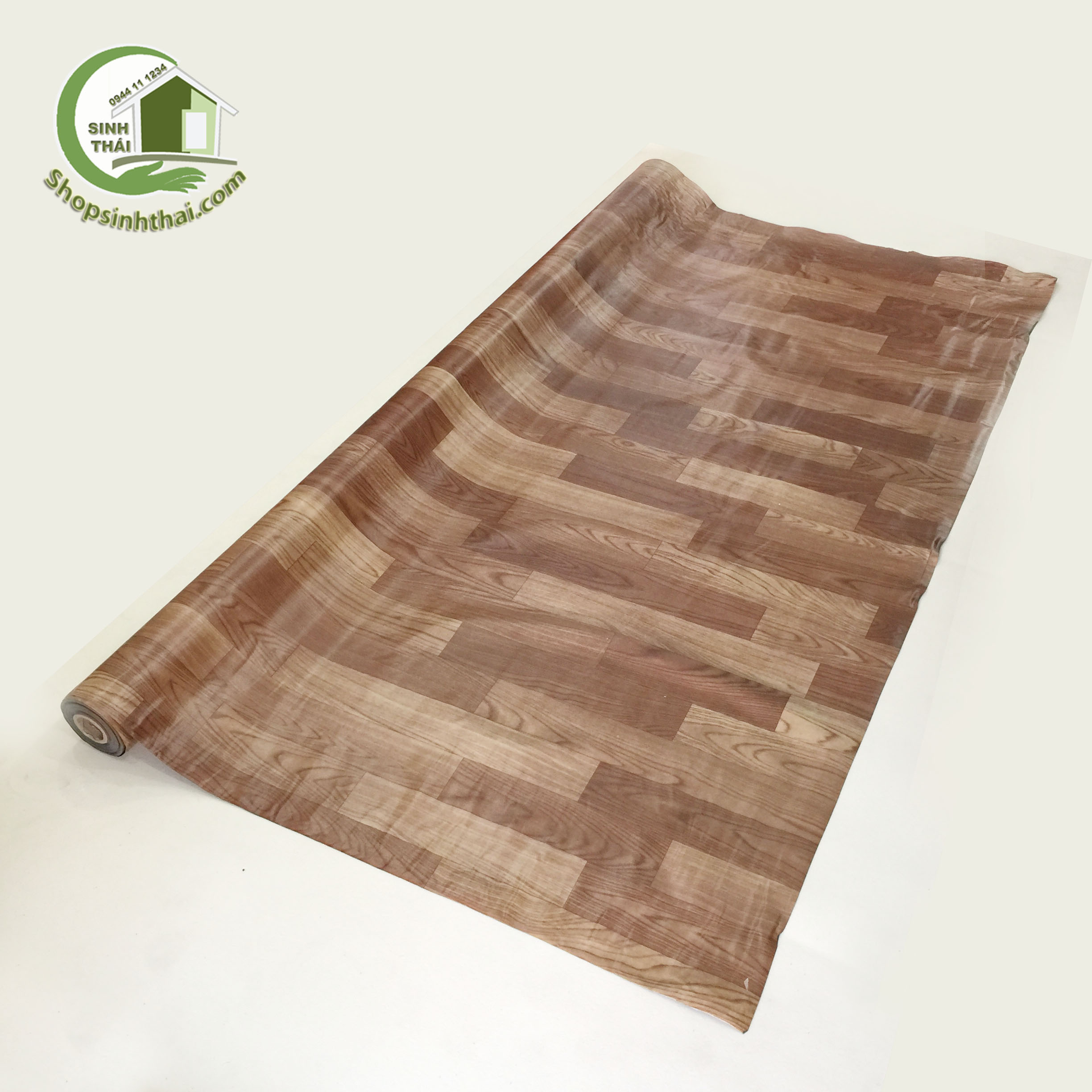 [HCM]Simili Trải Sàn Thảm Nhựa Pvc Trải Sàn Vân Gỗ Màu Nâu Bóng, Viên Đậm Nhạt- 1m²