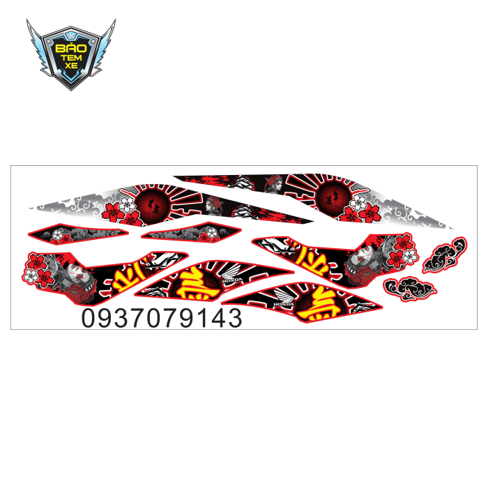 [ FREE SHIP ] Tem rời xe sonic 150 samurai