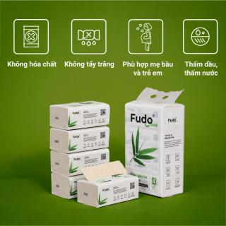 Khăn giấy tre Fudo - 4 gói giấy rút- Giấy ăn Fudo 100% bột tre thumbnail
