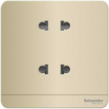 Bộ ổ cắm đôi 2 chấu 10A- Schneider Electric - E83426U2-WE-G19