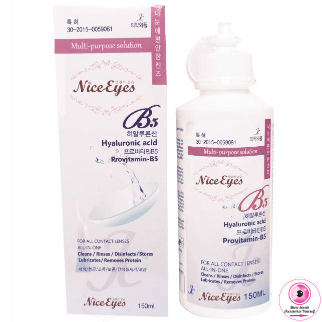 Nước ngâm cho kính áp tròng Fresh eyes - Nice eyes - Aqua 150ml