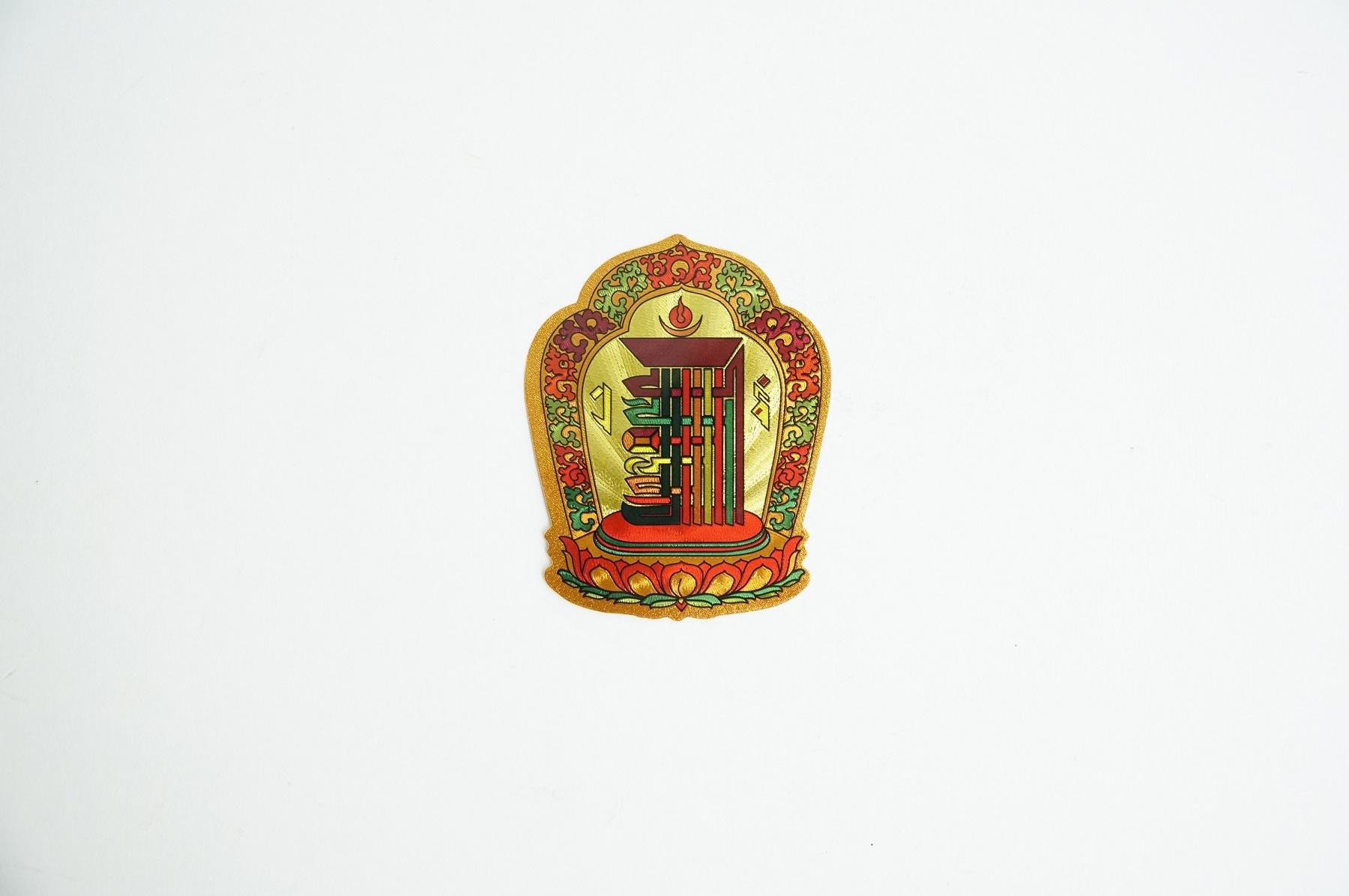 Miếng dán cửa dán xe chủng tự Kalachakra bảo vệ bình an
