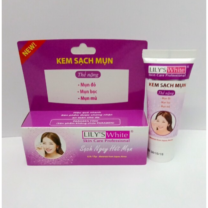 Kem mụn - xoá thâm - liền sẹo lily’s white