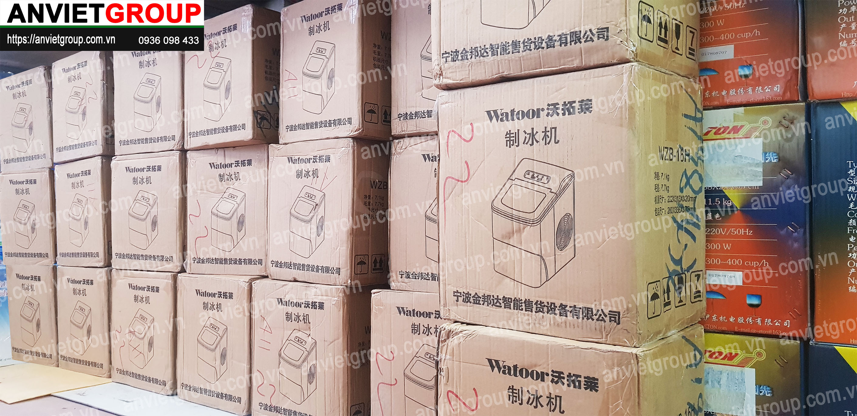 Máy làm đá viên đá bi mini tự động Watoor WZB-16H An Việt