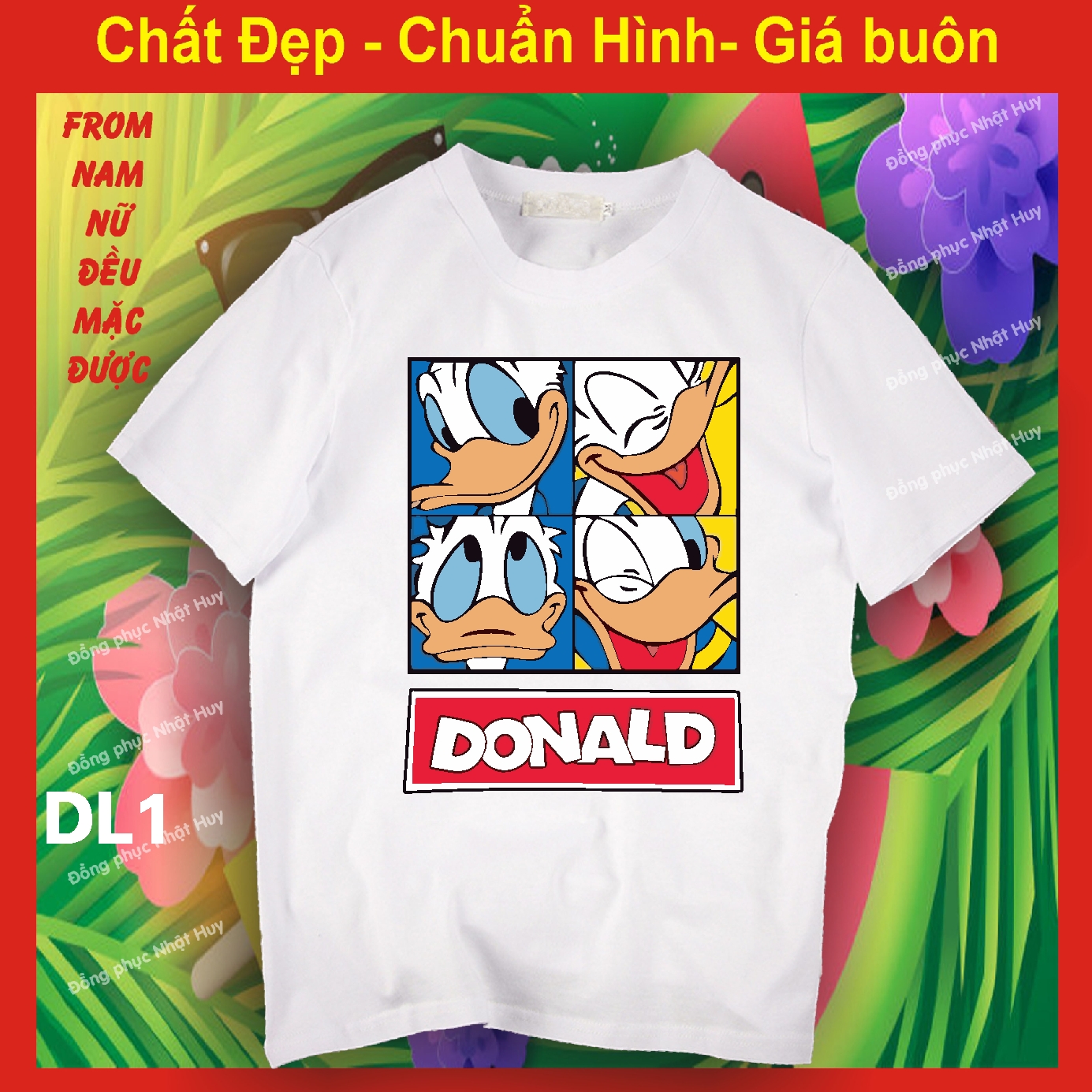 Áo thun vit donald đẹp,bao chất , bao đổi trả, dễ thương, biểu cảm, icoi, donald duck,hoạt hình