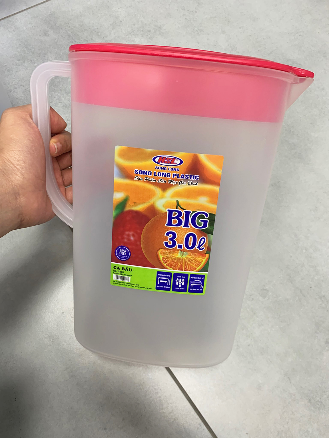 Ca Đựng Nước - Ca Bầu 3L Song Long 2866
