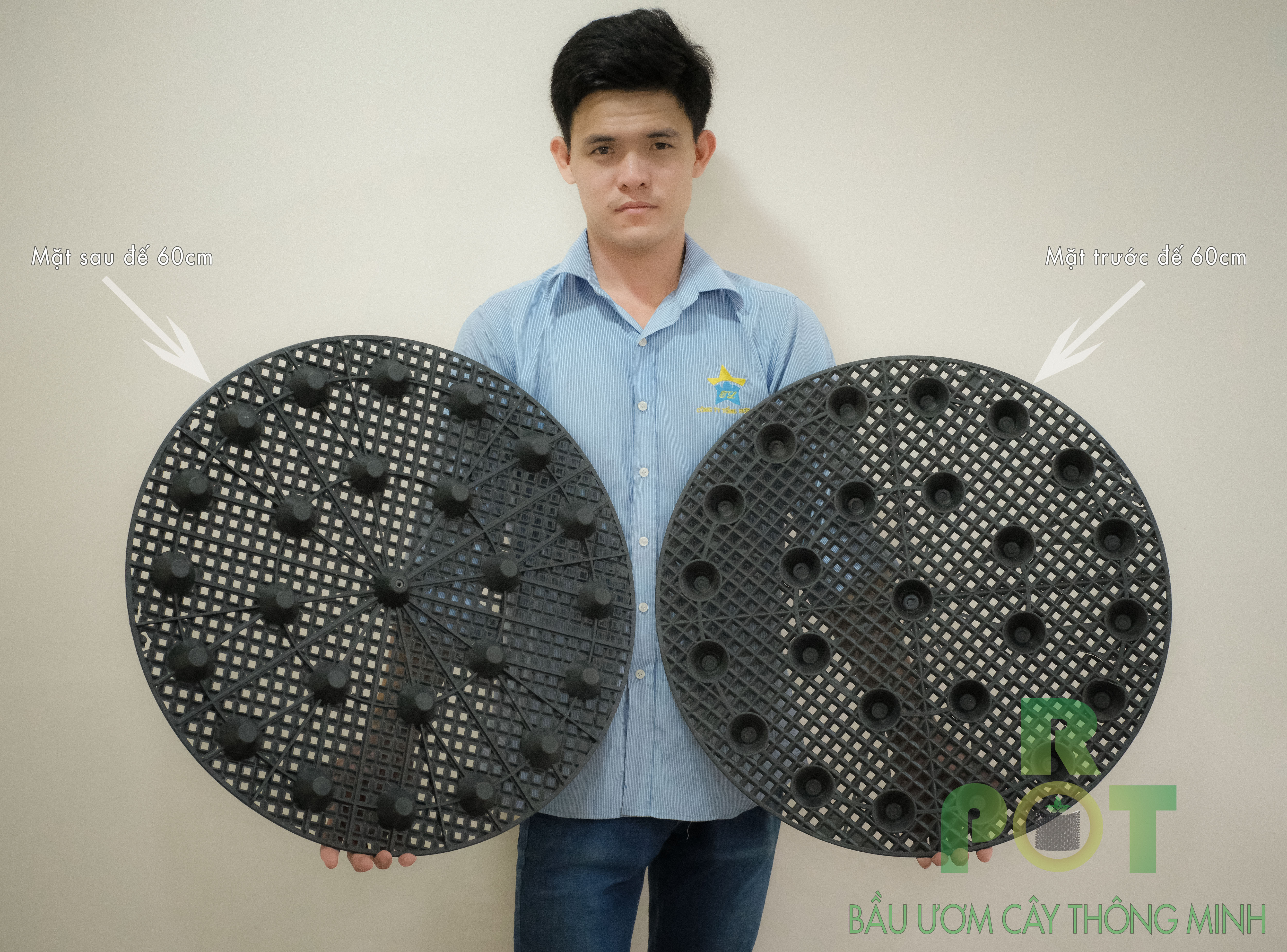 Đế lót bầu ươm cây thông minh ROPOT ĐK 60cm