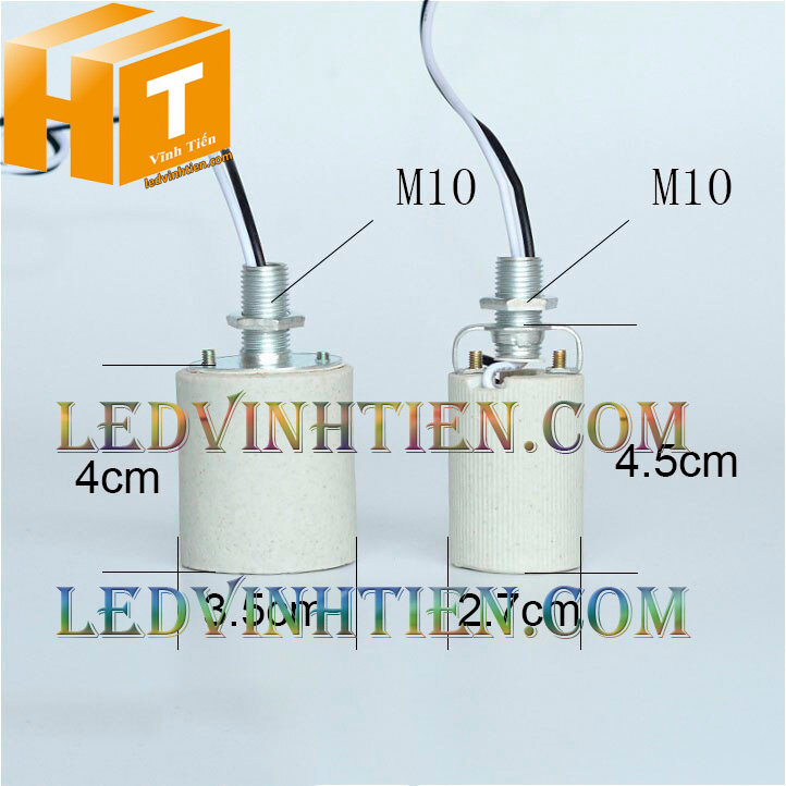 Đuôi đèn sứ E27, E14, cách điện tốt