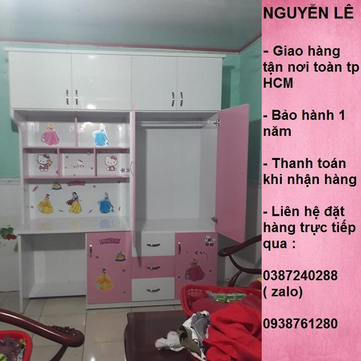 bàn học liền tủ quần áo cho bé ( giao hàng tận nơi miễn phí nội thành tp hcm )