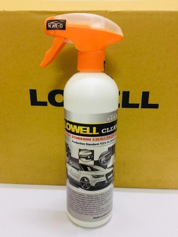 Dung Dịch Tẩy ố kính lowell, Tẩy ố mốc, cặn canxi, cầu vồng, vảy cá trên kính ô tô, Ố Vàng Trên Lazang, tay cửa, LOGO, Gầm máy...