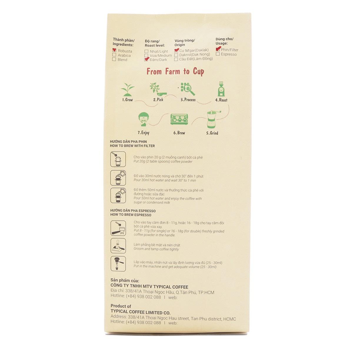 [HCM]Cà Phê Hạt Nguyên Chất Espresso Body 500g