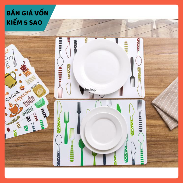 [HCM]Phụ kiện bàn ăn - Miếng lót bàn - Miếng lót chén dĩa - Miếng lót trang trí bàn ăn thêm sinh động - Tấm lót bàn ăn [GIÁ VỐN]