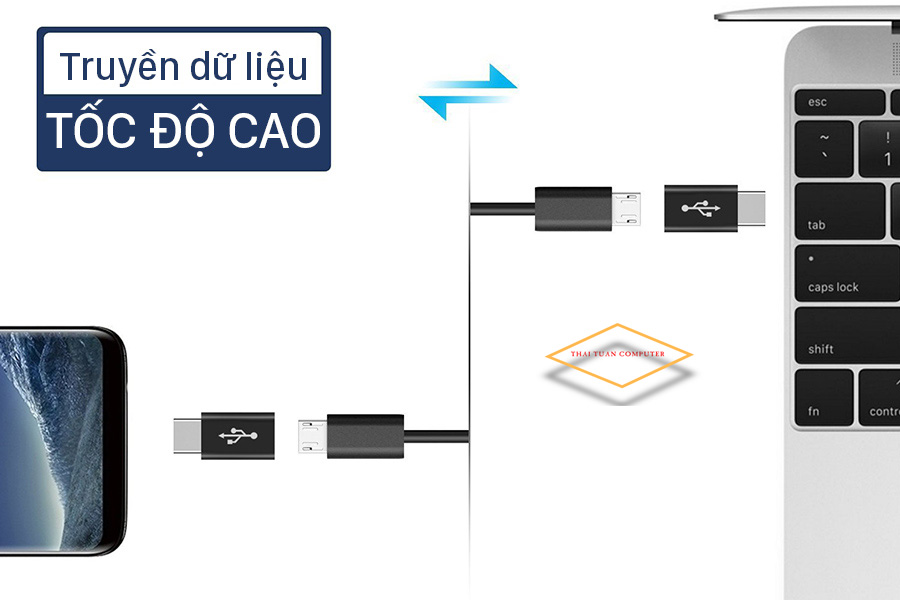 [HCM]Đầu chuyển từ cổng Micro USB 2.0 sang USB 3.1 Type C