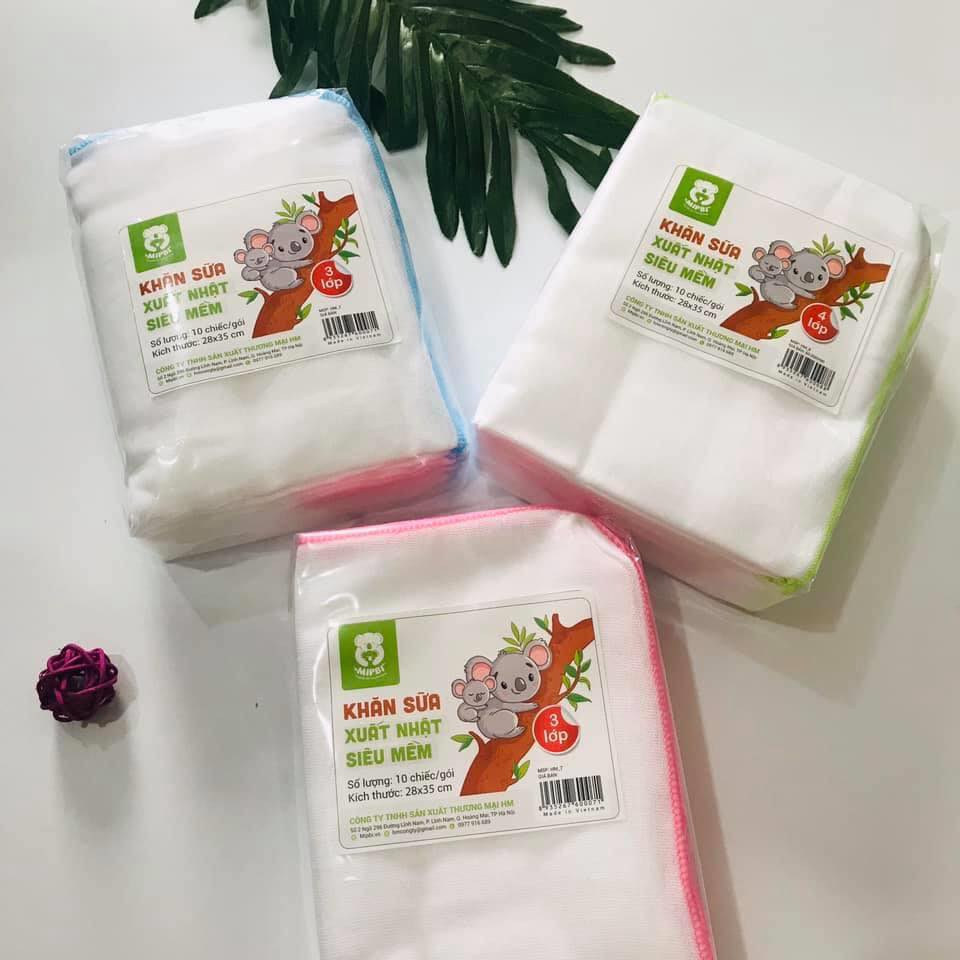 Set 10 khăn sữa Mipbi 4 lớp