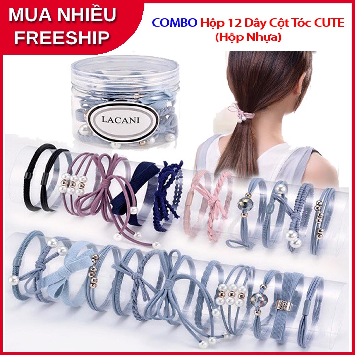 SET 12 DÂY THUN CỘT TÓC PHONG CÁC HÀN QUỐC