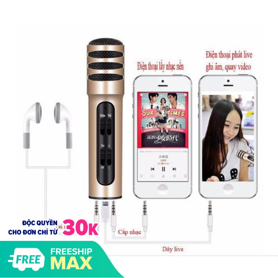 Bộ Micro Livestream C7 Livetream Karaoke Thu ÂmMic thu âm cao cấp màng lọc bảo hành 1 đổi 1