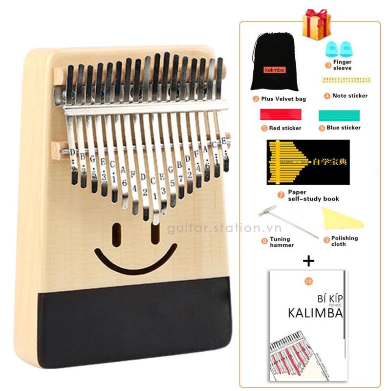 Đàn Kalimba Yael 17 Phím Gỗ - Full phụ kiện - Kalimba-Yael-Smile