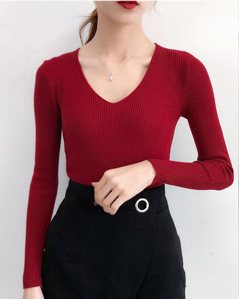 [HCM]Áo Len Tăm Cổ Tim Tay Dài Cuốn Biên