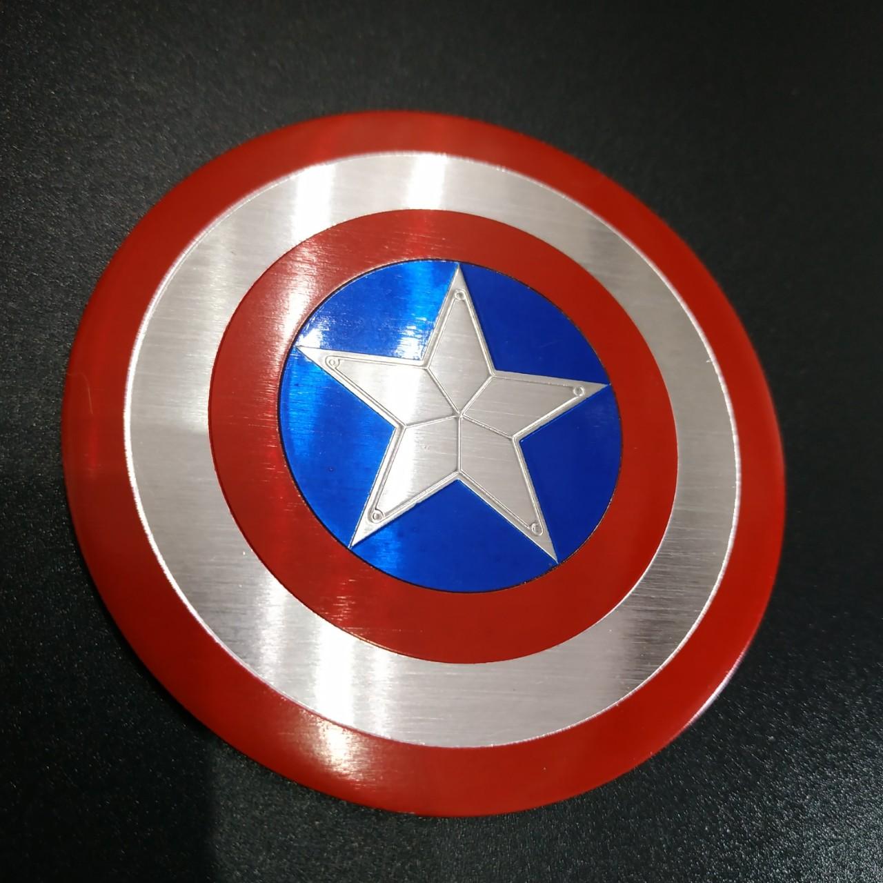 Tem nhôm dán xe Captain america tròn 7.5cm