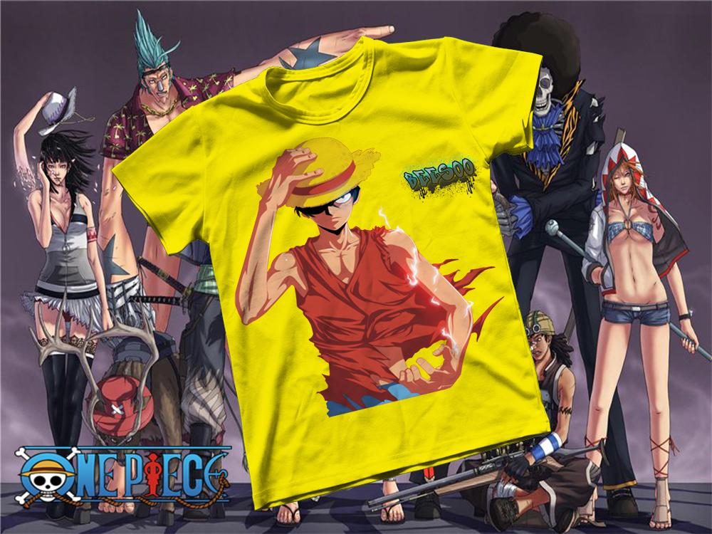 [HCM]Áo thun Cotton Unisex - Anime - One Piece - Monkey D luffy Gear 2