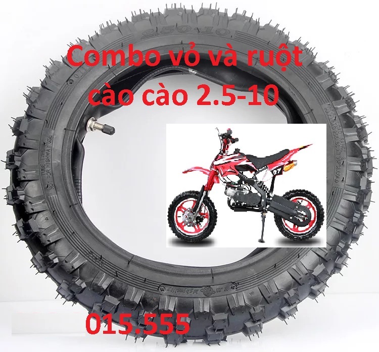 Vỏ Và Ruột Xe Cào Cào ini 50cc 2.50-10