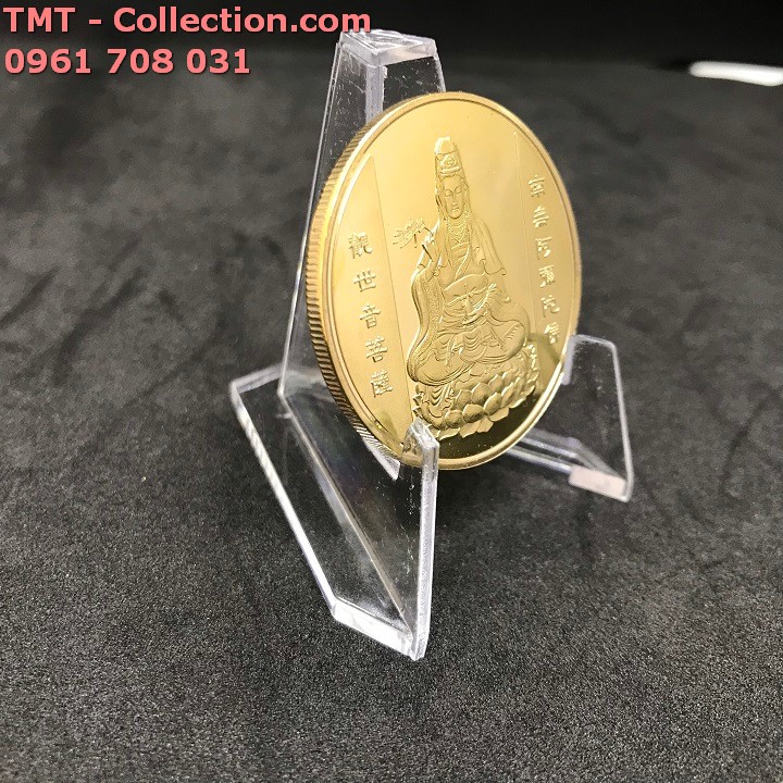 [HCM]Xu Quan Âm Mạ Vàng Cá Chép (không kèm đế xu) dùng để cúng đường trong những dịp lễ tết mang theo bên người xỏ lỗ đeo dây làm quà - TMT colletion - SP002378