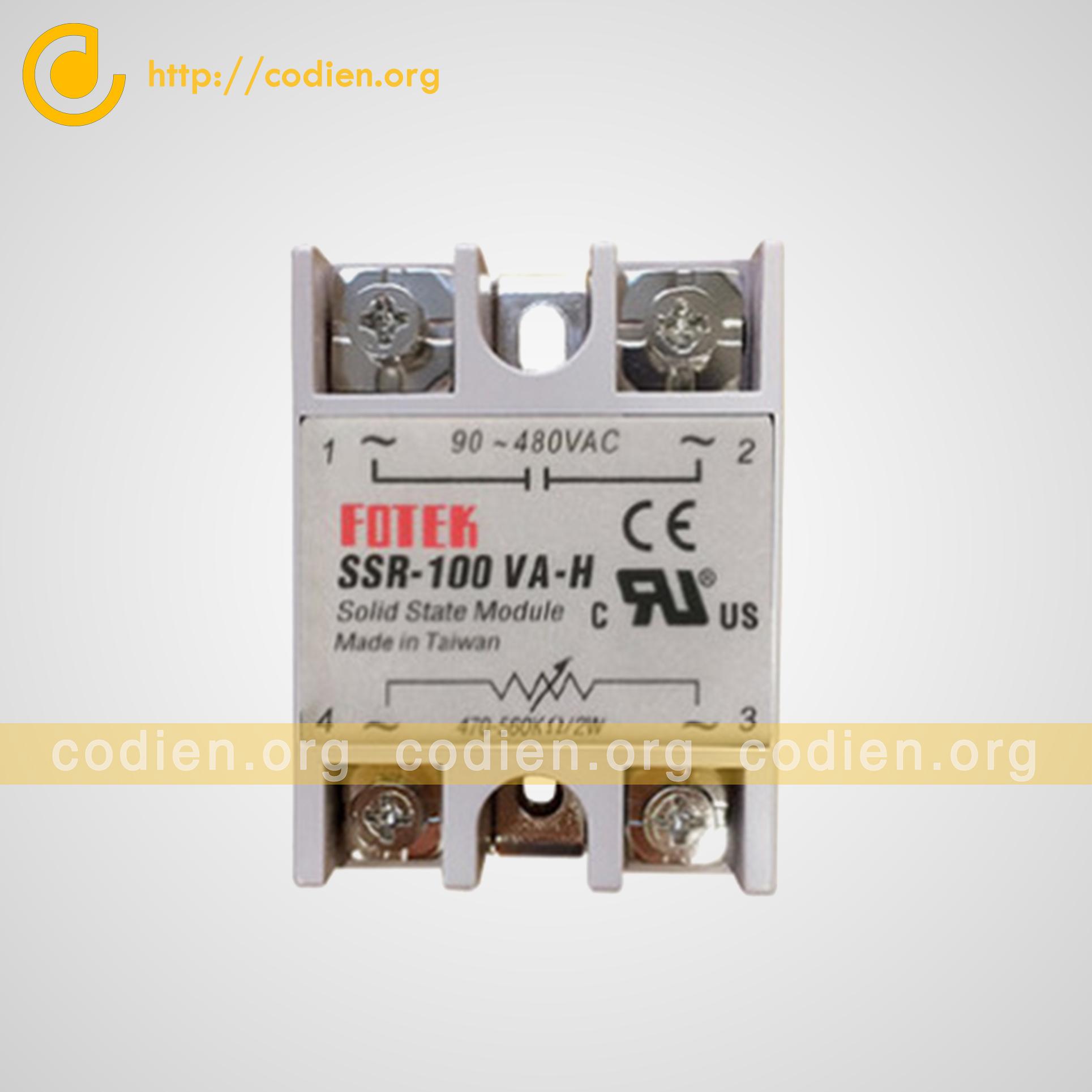 Relay rơ le bán dẫn SSR-100VA-H Fotek
