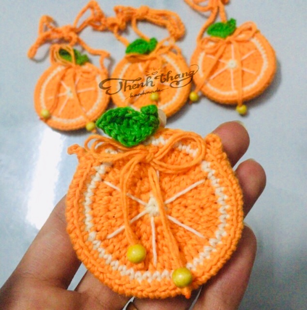 Túi đựng tỏi cho bé (Hình hoa quả) (By THÊNHTHANG HANDMADE)
