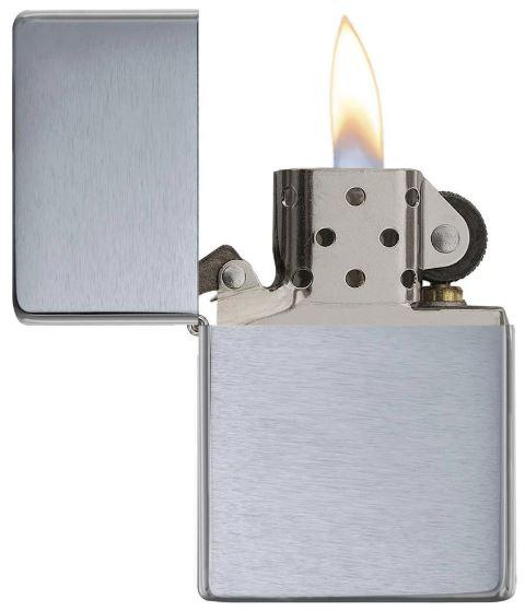 Zippo 230.25 - Zippo Vintage Brushed Chrome (No slashes)