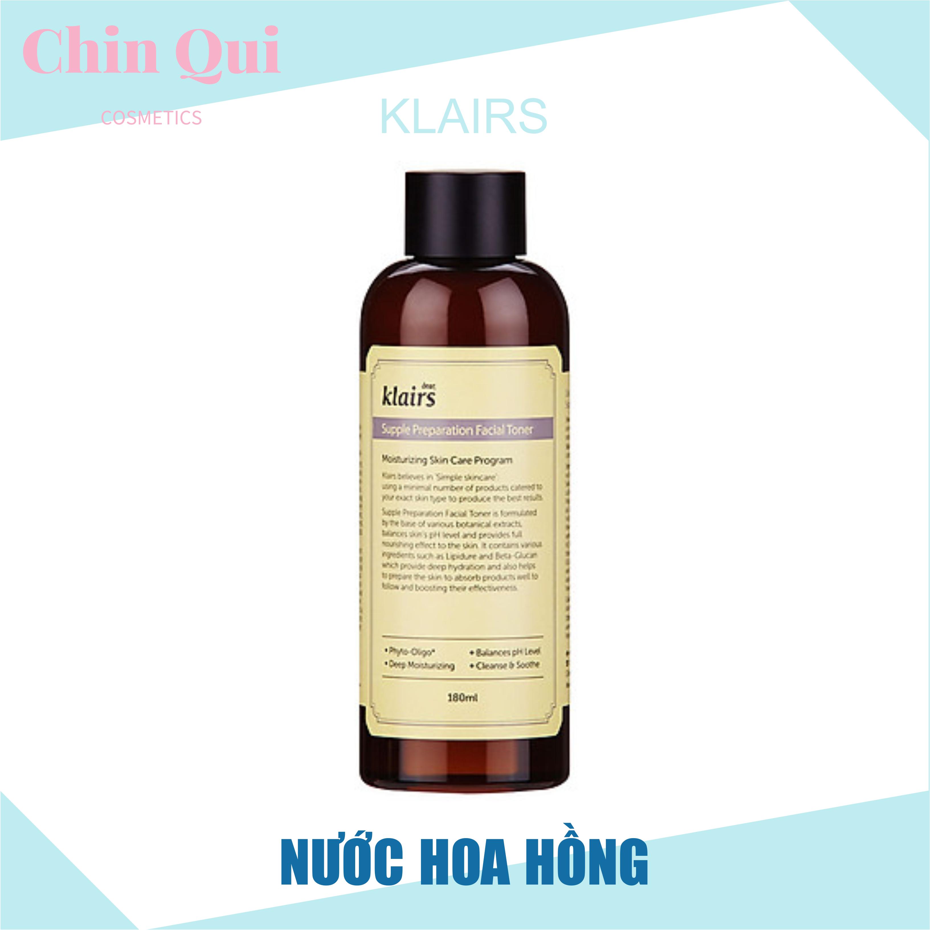 [HCM]Nước Hoa Hồng Có Mùi Dear Klairs Dưỡng Ẩm Da Và Làm Mềm Da Supple Preparation Facial 180ml