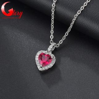 HCMDây chuyền nữ bạc Ý S925 mặt trái tim kim cương dễ thương thời trang thumbnail
