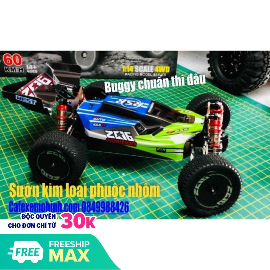 xe điều khiển wltoys 144001 buggy 60km/h sườn kim loại