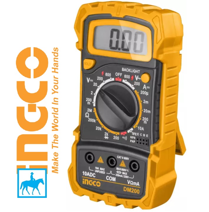 Đồng Hồ Đo Điện Vạn Năng CATII 600V TOTAL INGCO DM200 TMT5360011
