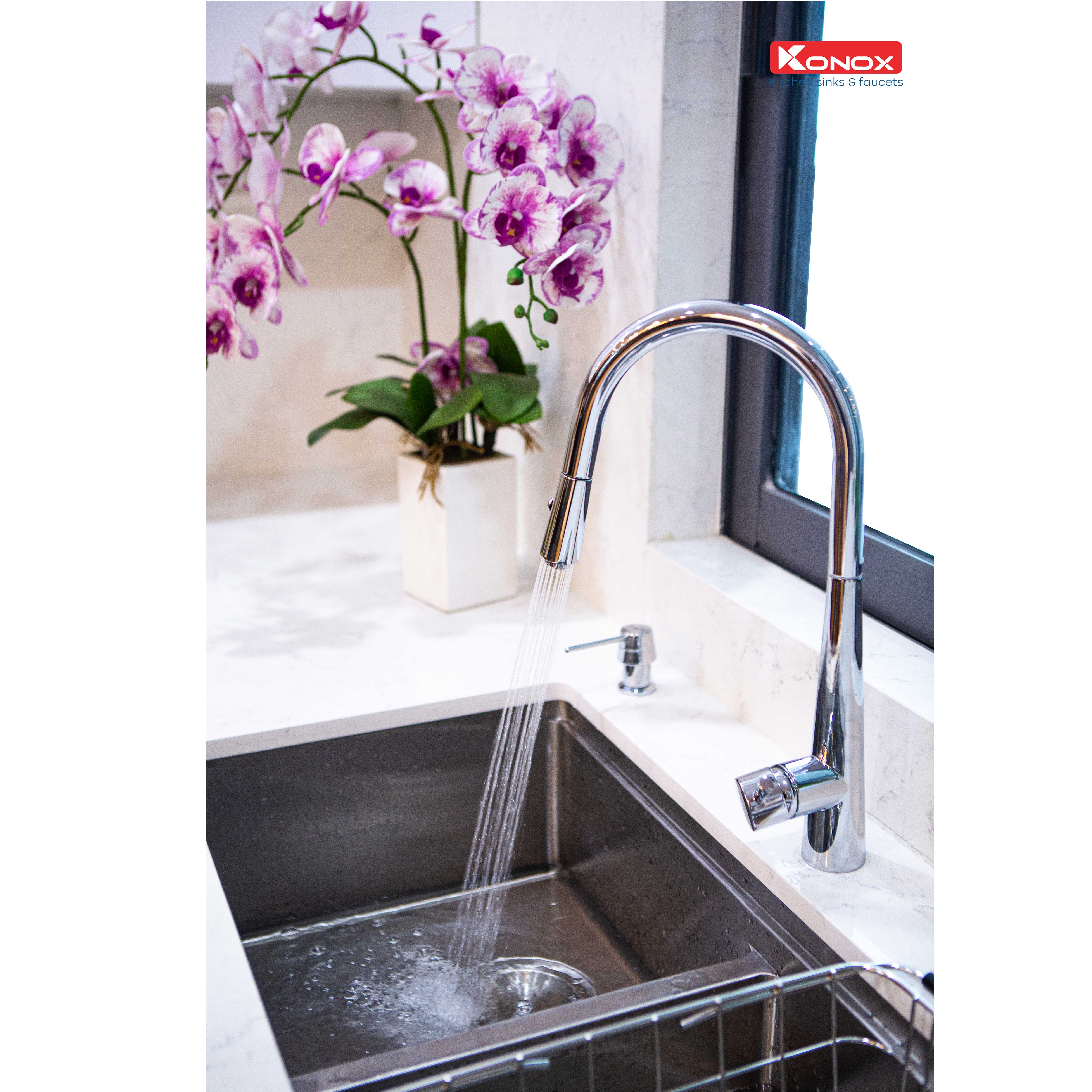Vòi rửa bát dây rút Konox KN1901C
