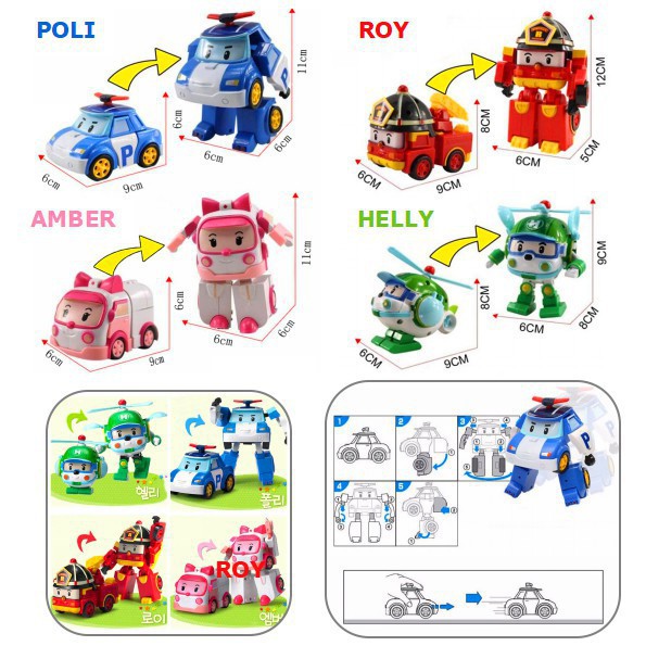 Xe Robocar Poli biến hình (4 mẫu, có hộp)