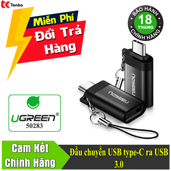 Đầu chuyển usb type-c ra usb 3.0 ugreen 50283