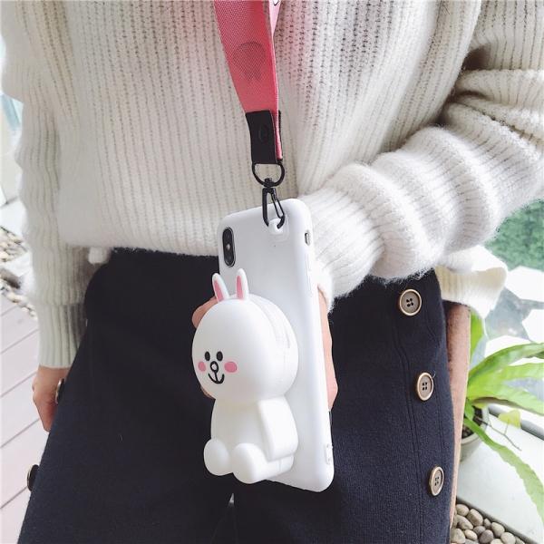 ỐP THỎ CONY TRẮNG KÈM VÍ CHO IPHONE (Tặng dây đeo)  7/8 plus