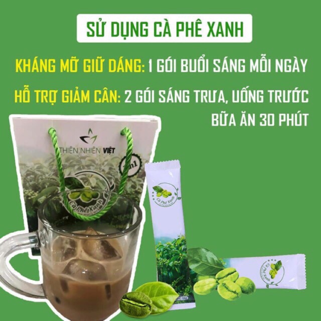 [HCM]CÀ PHÊ XANH GIẢM CÂN