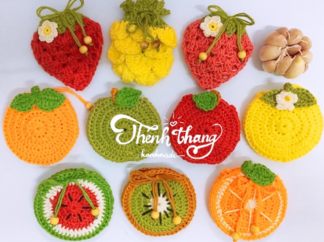 Túi đựng tỏi cho bé (Hình hoa quả) (By THÊNHTHANG HANDMADE)
