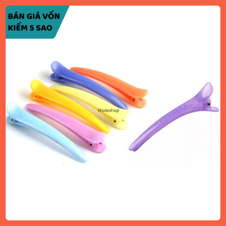 Kẹp tóc mỏ vịt - Combo 10 kẹp tóc mỏ vịt nhựa trơn, không bị tuột, dễ ghim vào tóc, không làm đau tóc - Kẹp Tóc Chuyên Dụng Salon
