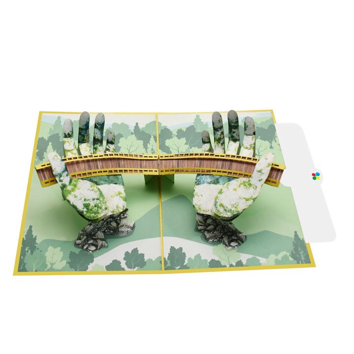 Thiệp 3D pop up Cầu Vàng Đà Nẵng