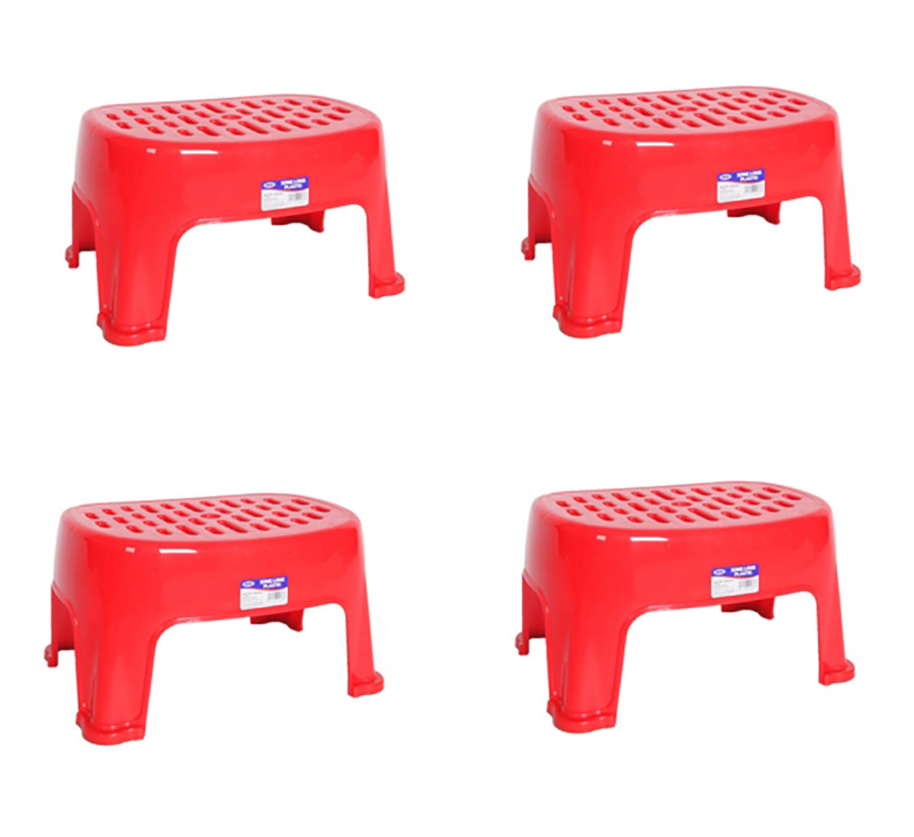 Combo 4 Ghế Đẩu Xổm Bầu Song Long 2860 - Chống trơn trượt, có đệm chân có thể dùng trong phòng tắm