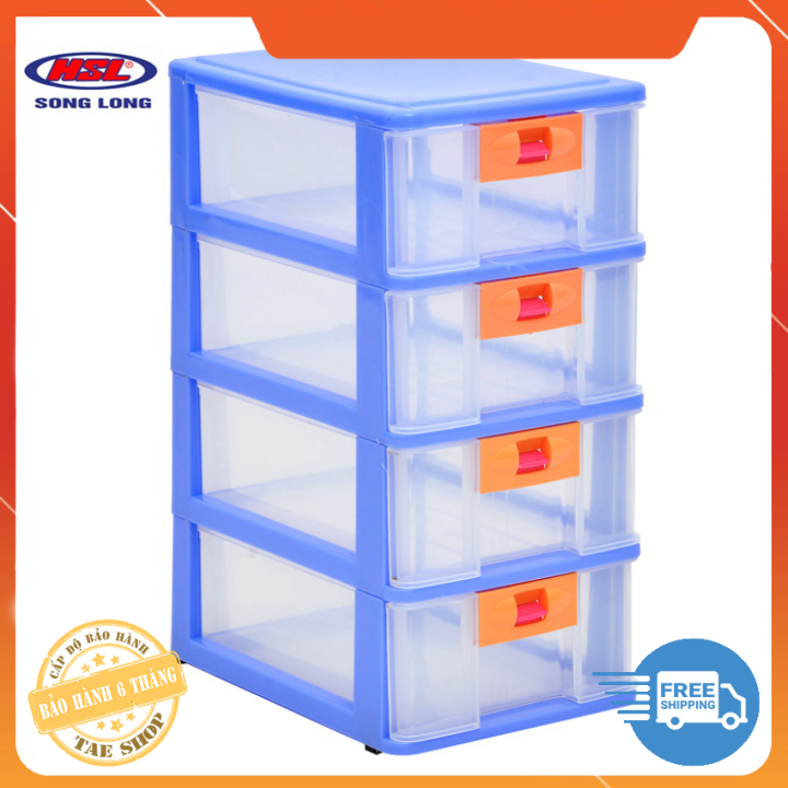 Tủ Nhựa Mini Trong Suốt 4 Tầng Song Long
