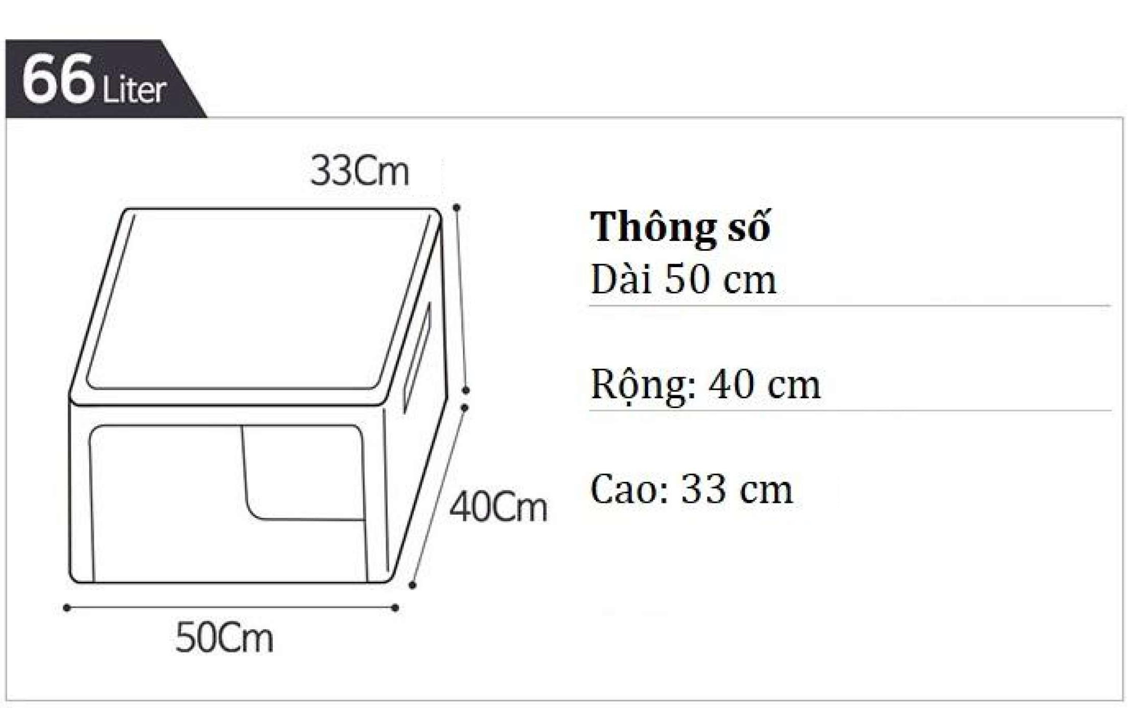 Thùng đựng đồ đa năng - Vải Poly - Khung thép