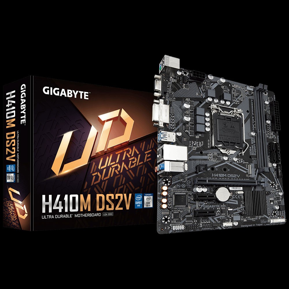 Mainboard Gigabyte H410M-DS2V (Intel H410, Socket 1200, m-ATX, 2 khe Ram DDR4)