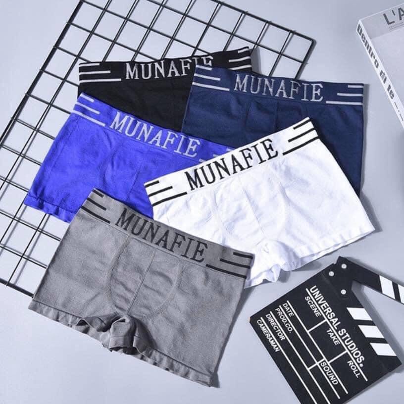 Combo gồm 04 quần lót boxer Munafie co giãn cao cấp xuất Nhật