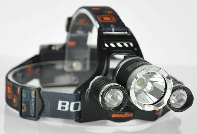 [Giảm ngay 5K] Đèn pin đội đầu Headlight 3 bóng - Trắng T6