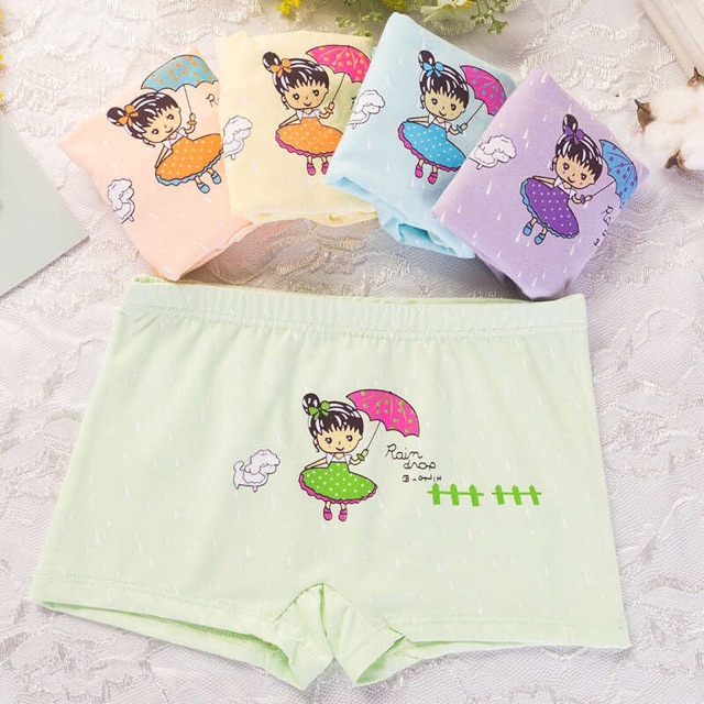 Quần chip đùi bé gái chất cotton mềm mịn thấm hút mồ hôi size từ 12-29kg mẫu và màu ngẫu nhiên