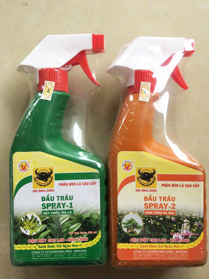 Combo 2 phân bón lá cao cấp chuyên hoa- cây kiểng đầu trâu spray 1,2